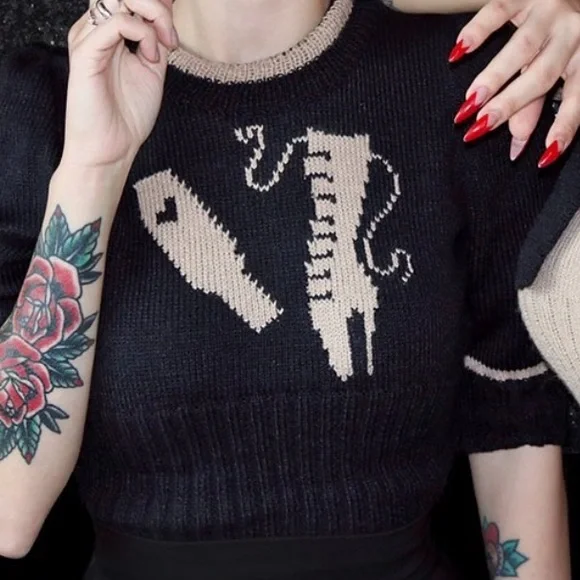 Black Knit Top Fetish Design - Picture 2 of 2